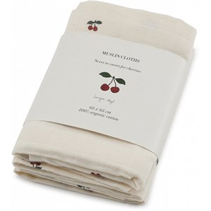 Konges Sløjd - 3 Pak Muslin Stofbleer, Cherry